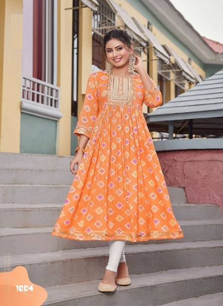 Colour Flair 1 New Stylish Fancy Wear Embroidery Kurti Collection
